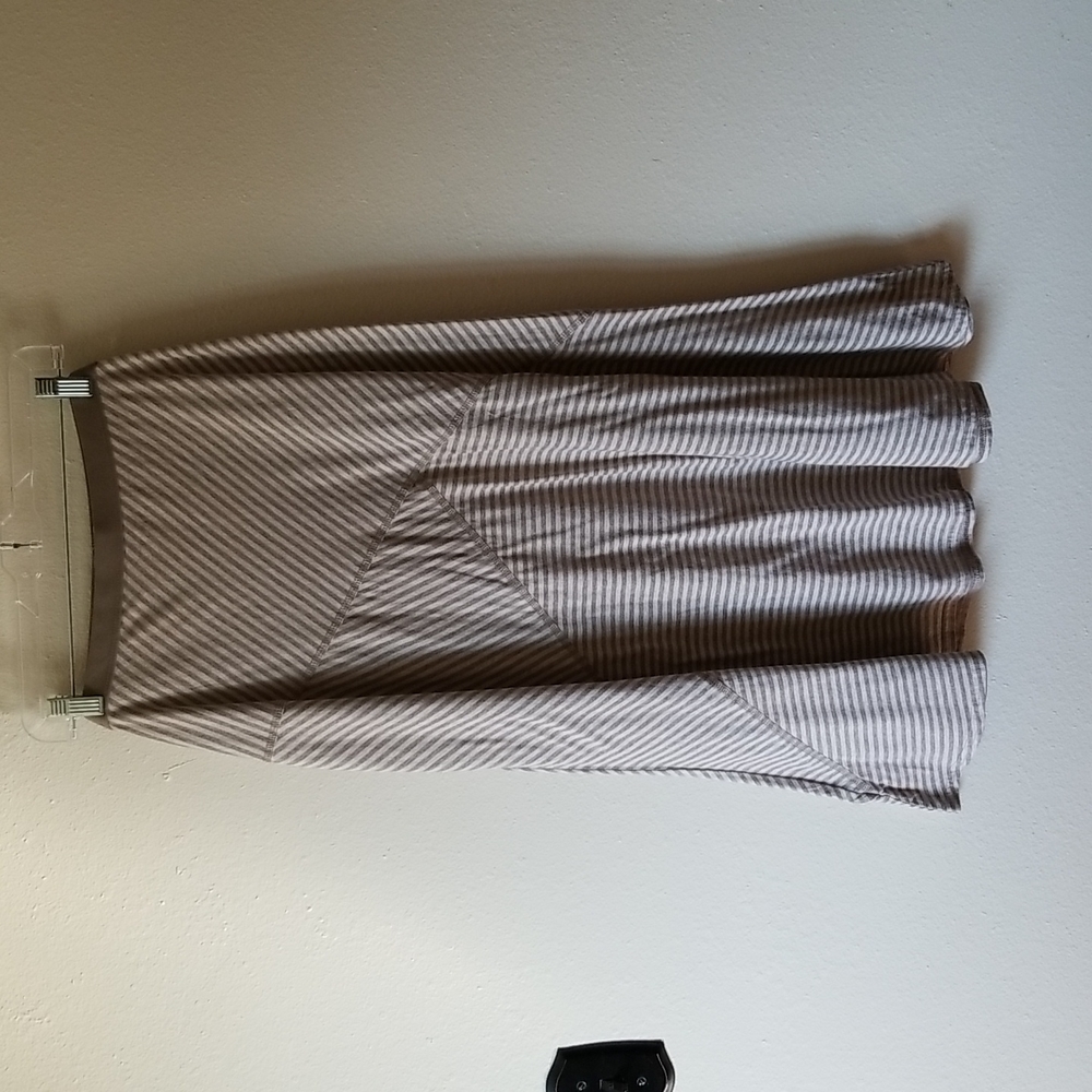 J. Jill Gray Striped Maxi Skirt